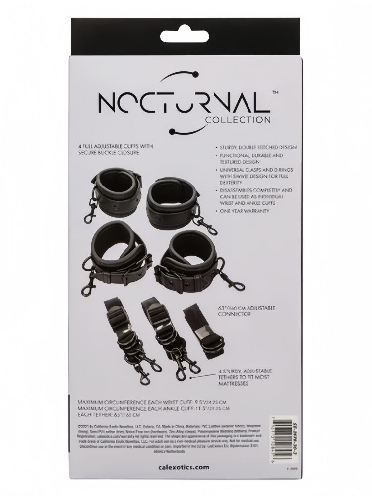 CalExotics® Nocturnal Collection Bed Restraints - Black