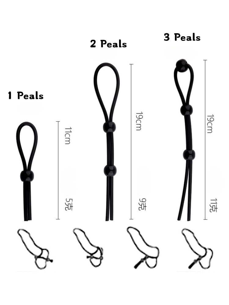 New Silicone Cock Ring Kit Set(2 Peals / 3 Peals)