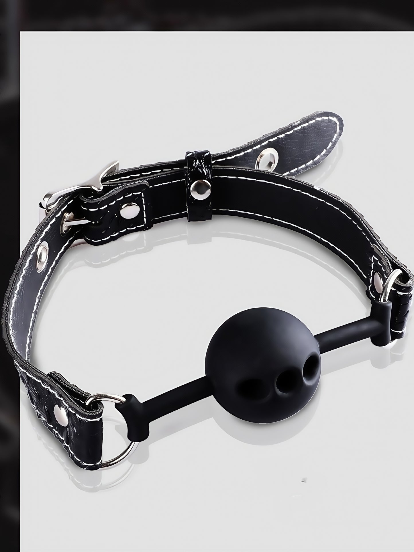 Open Breathable Mouth Ball Collar/Black 4.2cm