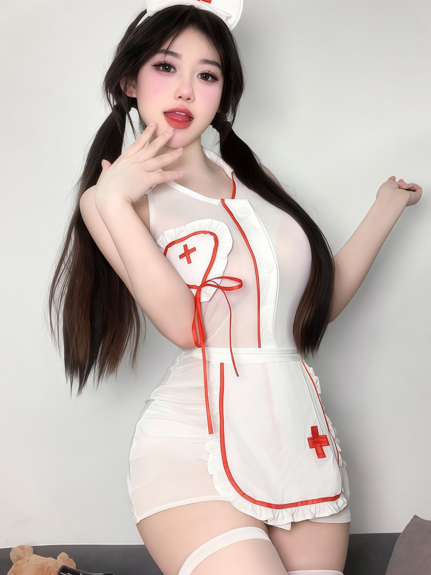 夜间护理爱心透视护士服装 | 情色医疗幻想 #6380