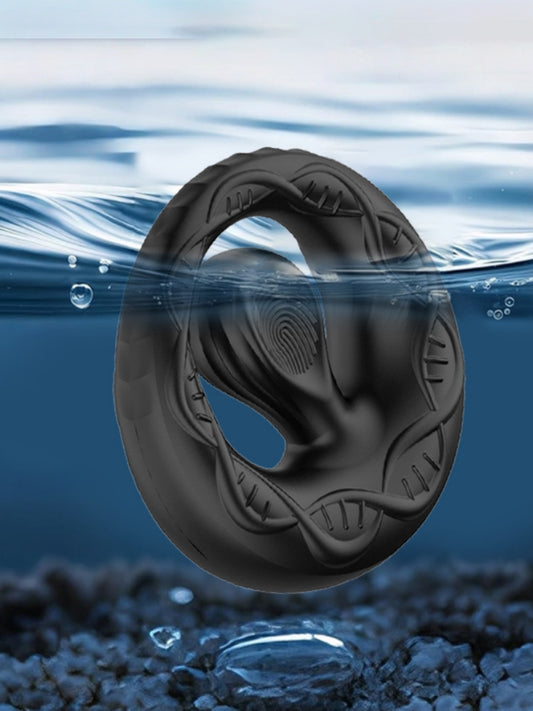 Couples' Vibrating Cock Ring for Stamina & Climax – Silicone Delay Ring with Dual Vibration
