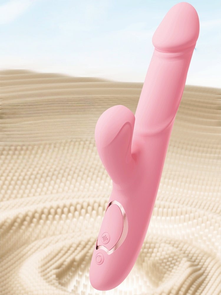 GALAKU Telescopic Suction Heated Vibrator / Pink