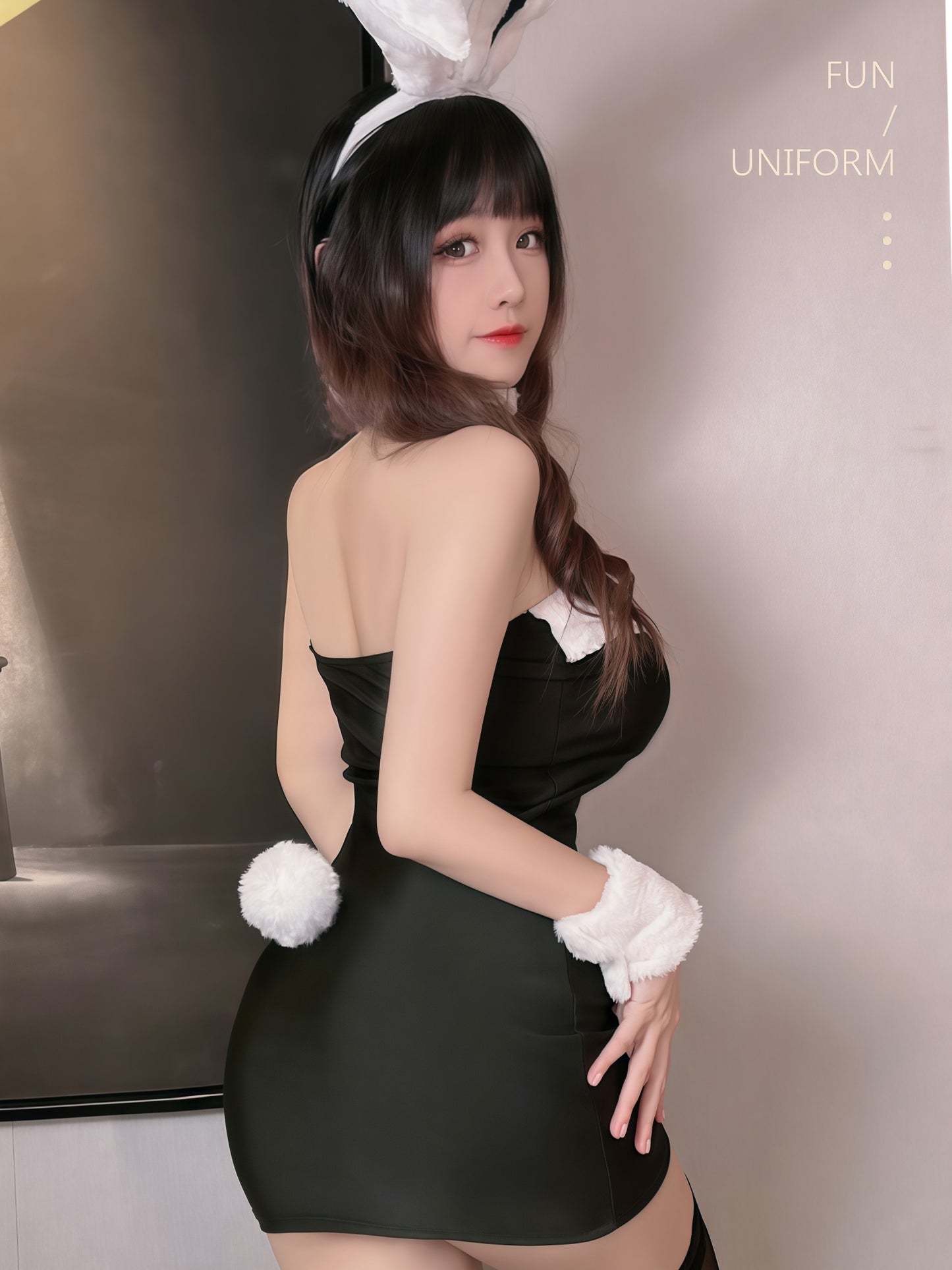 性感可爱兔女郎套装 #6990 粉色/黑色 / 💕限时立减 $20💕