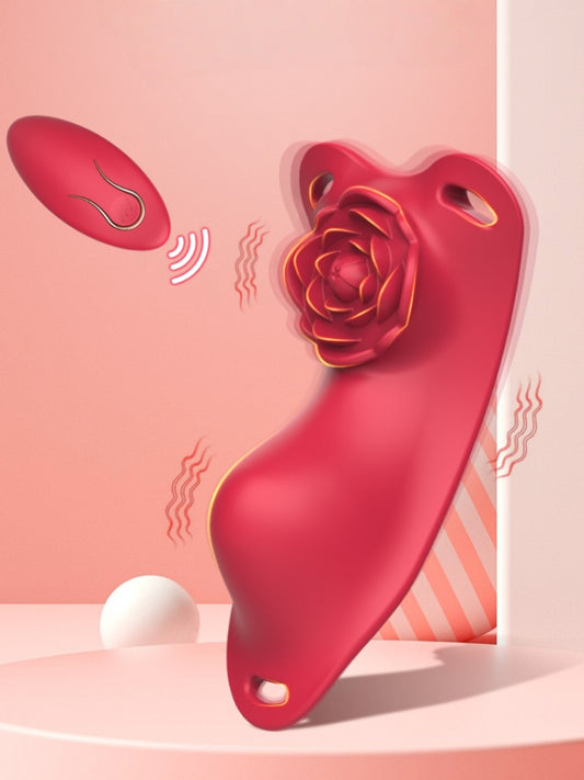 Rose Women's Wearable Vibrator / Red