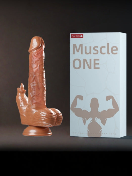 GALAKU Realistic Muscular Male Penis #1 Telescopic Vibration Mobile AI Version Flesh Color