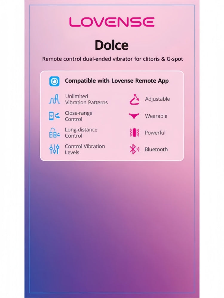 LOVENSE - Dolce Bluetooth Adjustable Dual Vibrator