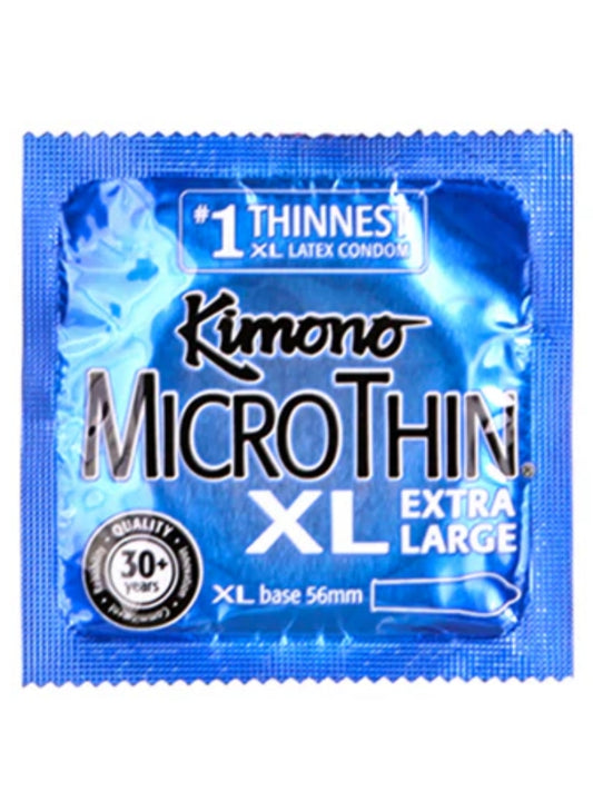 Kimono – MicroThin XL – Extra Large Condoms – 3 Pack