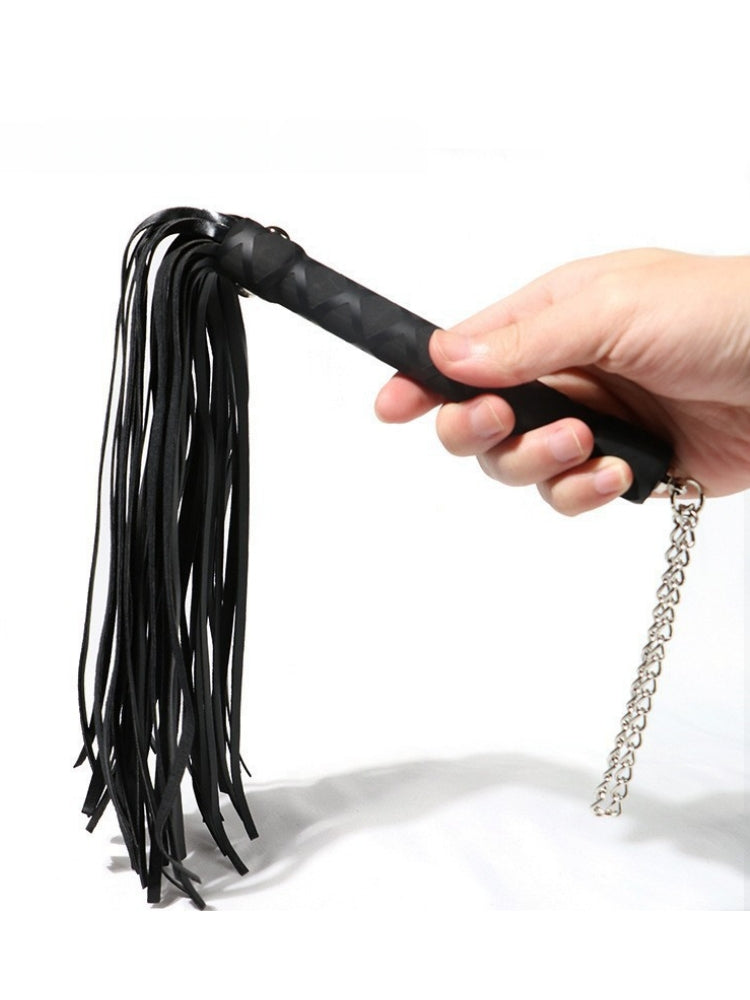 Leather Tassel Whip / Black