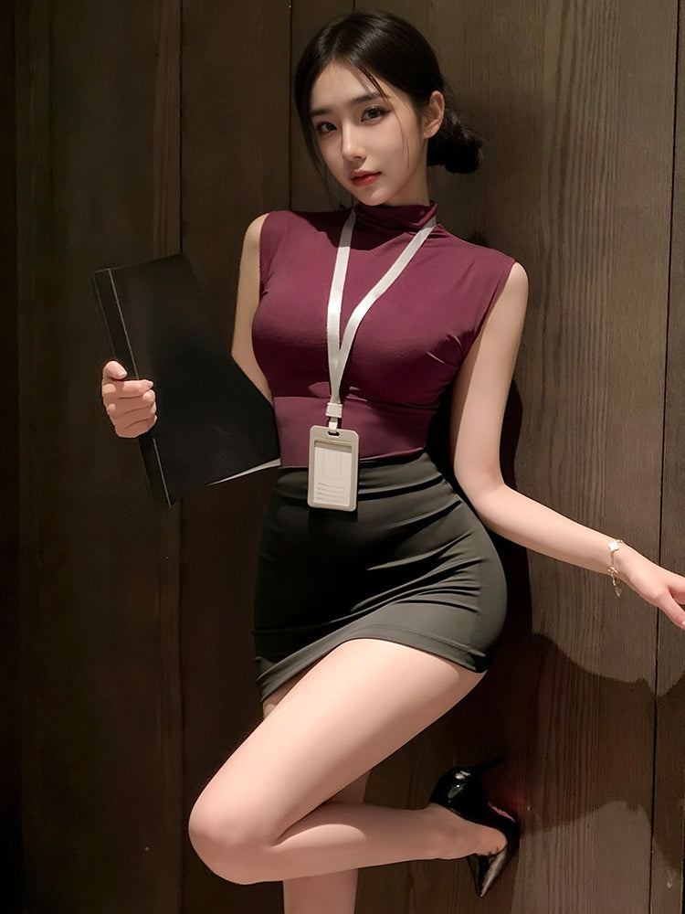 Sexy OL Office Secretary Uniform Set #6205B