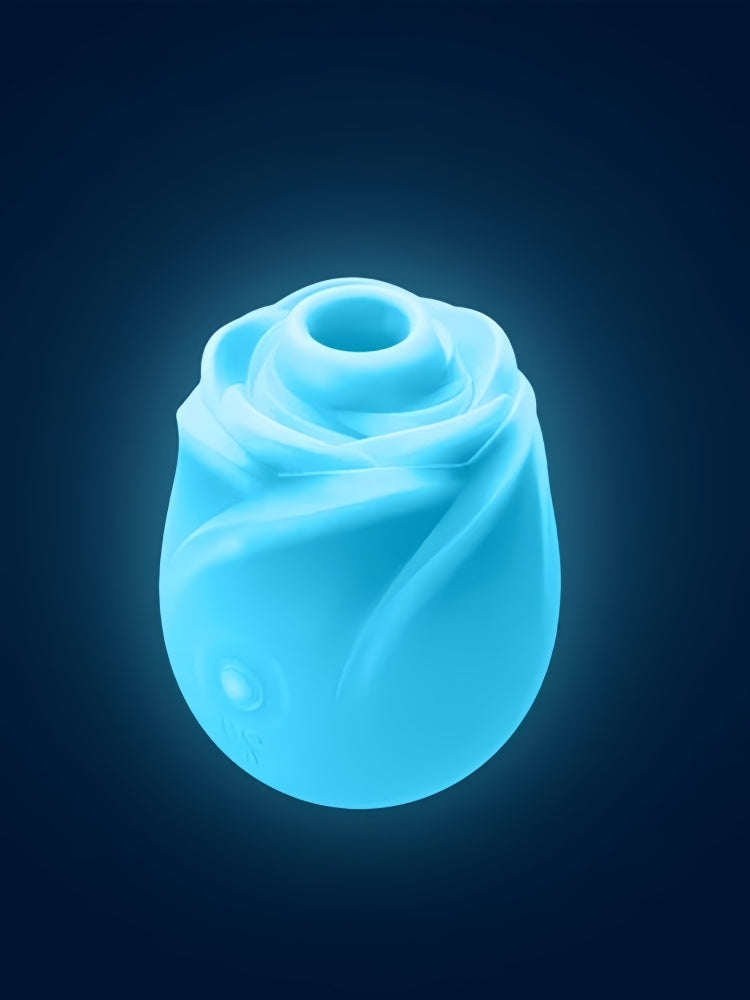 ROMP® - Rose Glow Clitoral Stimulator Glow In The Dark - Blue