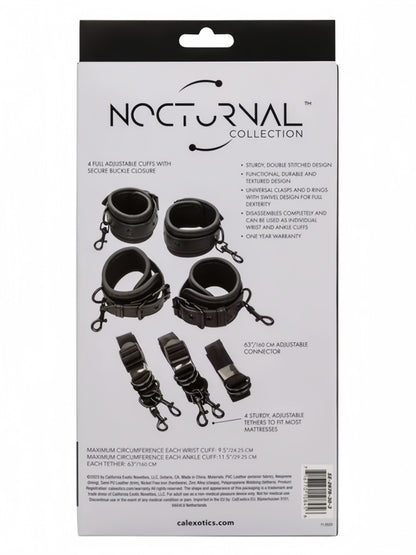 CalExotics® Nocturnal Collection Bed Restraints - Black