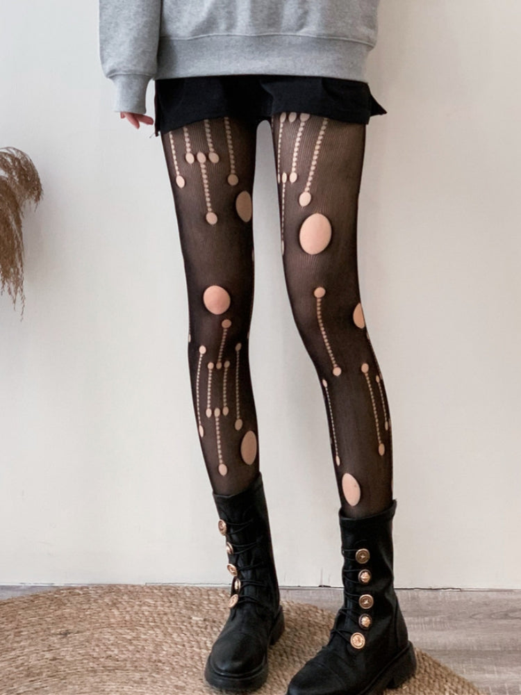 INS Style Sexy Ripped-Effect Fishnet Pantyhose #05177