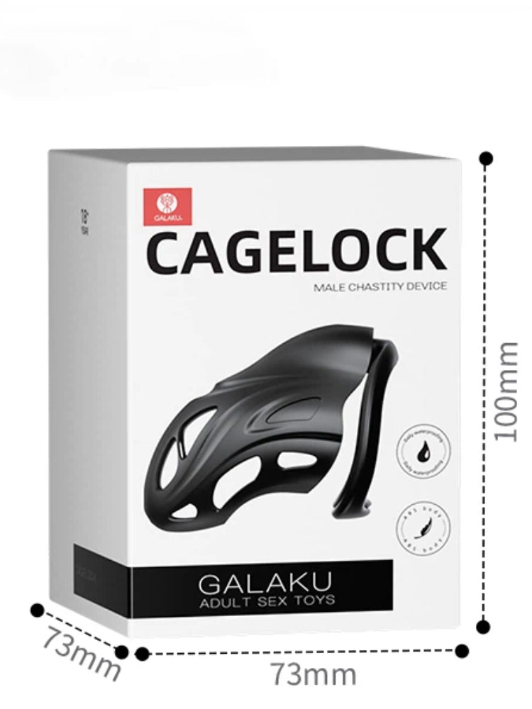 GALAKU Male Light weight Chastity Cage /Black