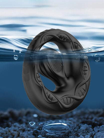 Couples' Vibrating Cock Ring for Stamina & Climax – Silicone Delay Ring with Dual Vibration