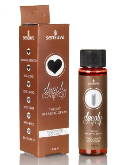 Deeply Love You Throat Relaxing Spray 1oz in Chocolate Coconut