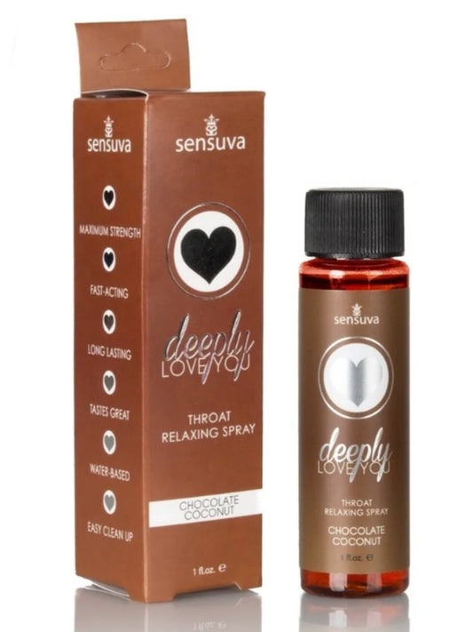 Deeply Love You Throat Relaxing Spray 1oz in Chocolate Coconut