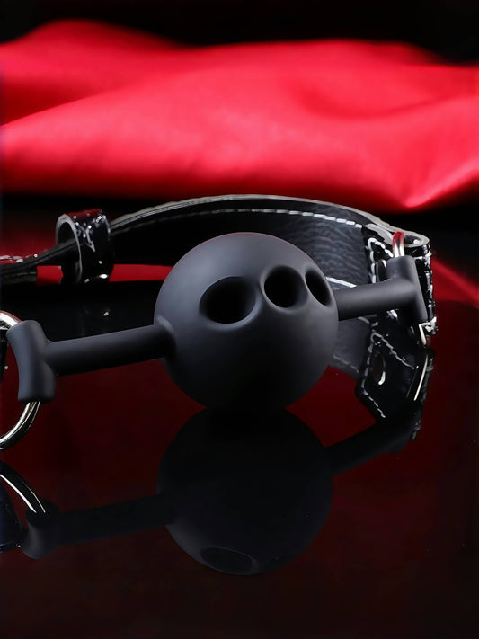 Open Breathable Mouth Ball Collar/Black 4.2cm