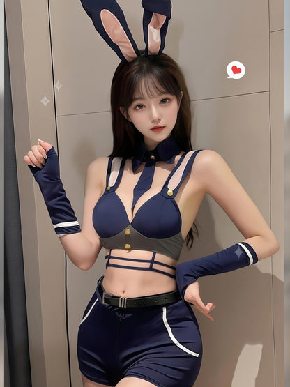 午夜兔女巡查官开裆套装 #3879