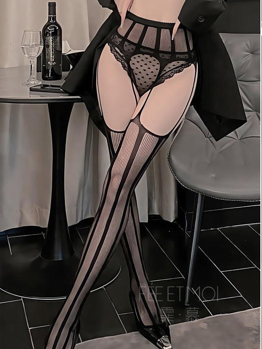 Sexy Crotchless Tear-Off Fishnet Stockings #7335 #7336