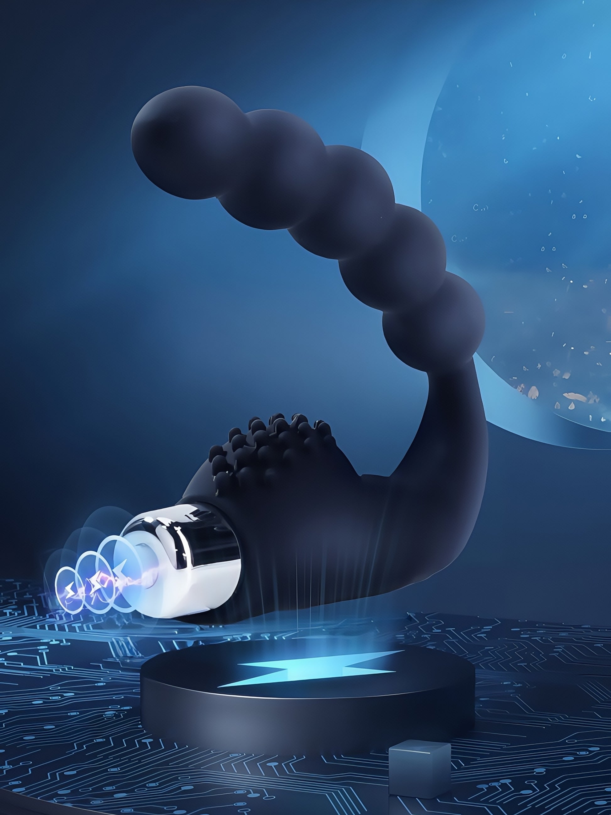 anal plug diamante LUKE Beads Anal Vibrator with Remote – inJOYout main image 0