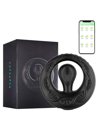 Couples' Vibrating Cock Ring for Stamina & Climax – Silicone Delay Ring with Dual Vibration
