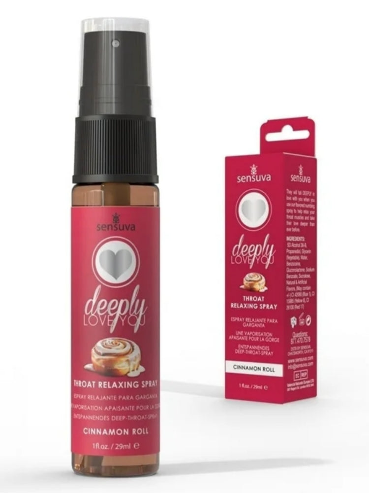 Deeply Love You Throat Relaxing Spray 1oz in Cinnamon Roll