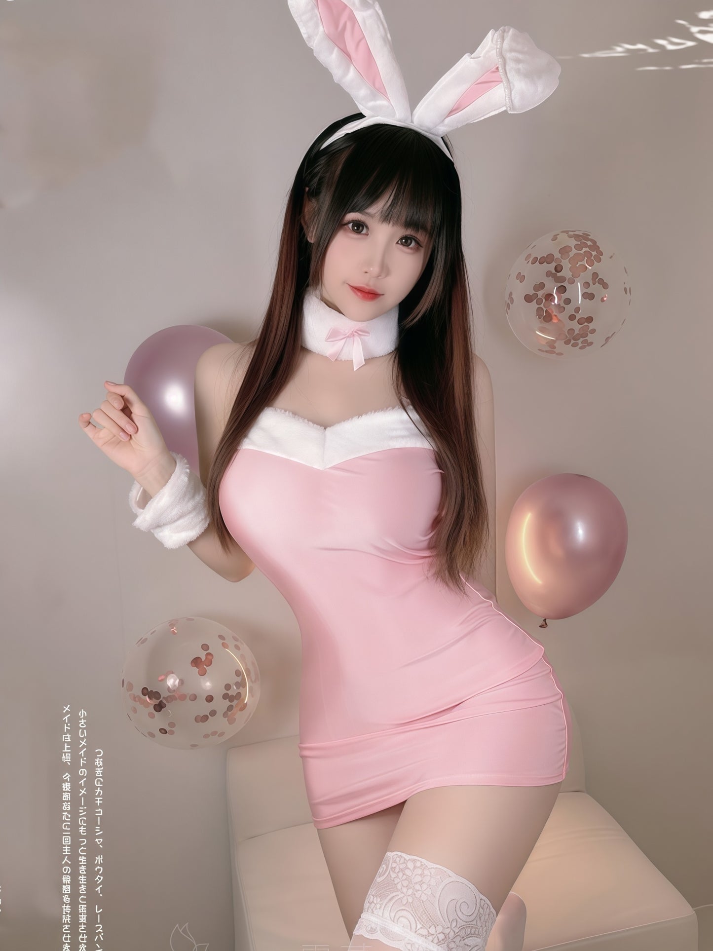 性感可爱兔女郎套装 #6990 粉色/黑色 / 💕限时立减 $20💕