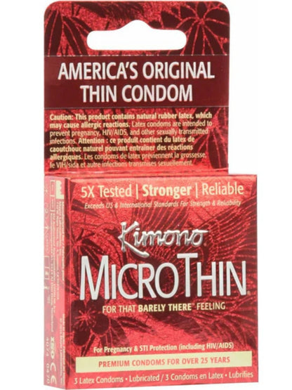Kimono Micro Thin Condoms - 3 Pack
