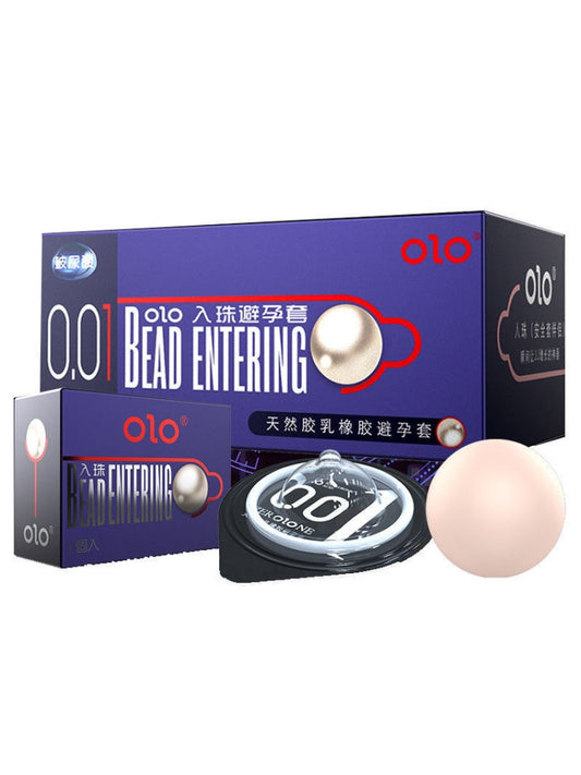 OLO Condoms with Pearls - 2 Pack(1 Condom + 1 Large Pearl/3 cm)