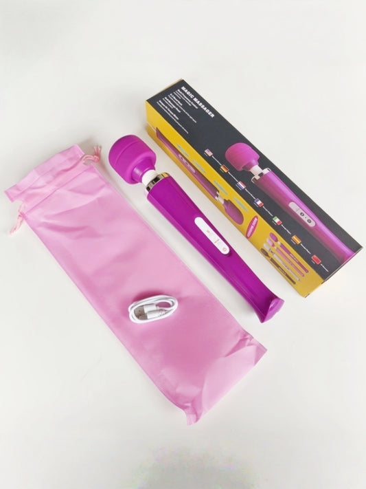 Powerful buzzing Wand Massager White/Black/Pink/Purple