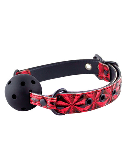 Aphrodisia®  Luxury Fetish Breathable Ball Gag - Red & Black / Pink