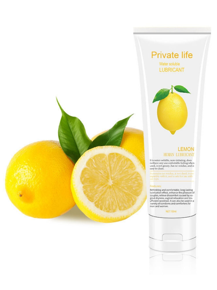 No-Rinse Flavored Water-Based Lubricant - Lemon