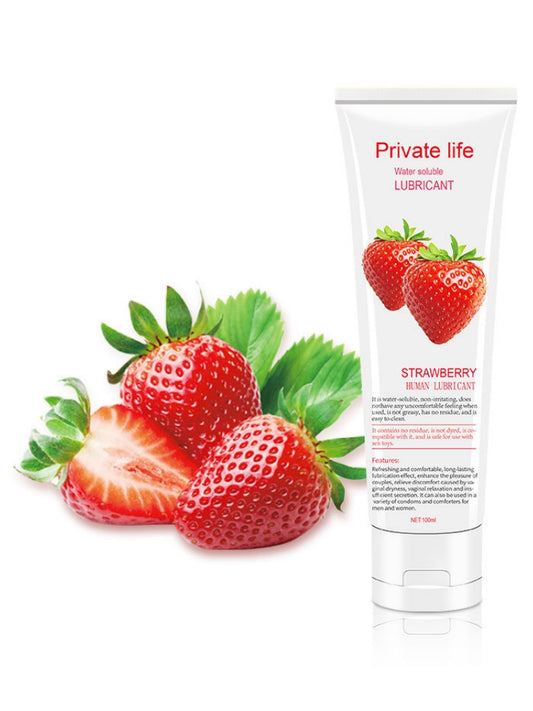 No-Rinse Flavored Water-Based Lubricant - Strawberry