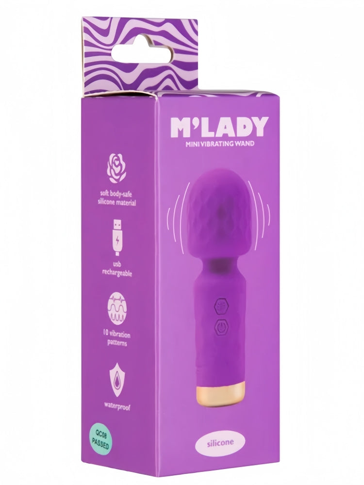M’Lady – Mini Vibrating Wand – Purple