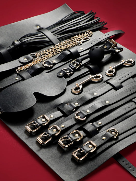 Elegant Black Roll Bundle Bondage Set