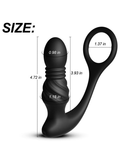 Prostate Massager Butt Plug Anal Toys with Thrusting & Vibrating & Remote  Control