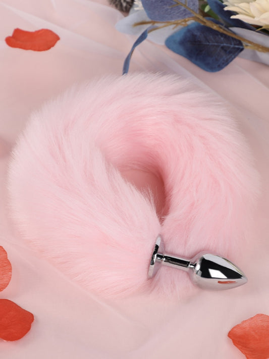 Pink Fox Tail Anal Plug