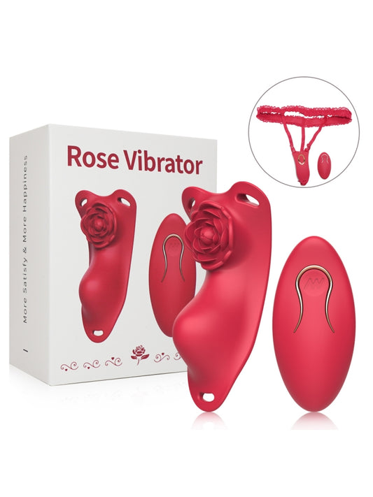 Rose Women's Wearable Vibrator / Red