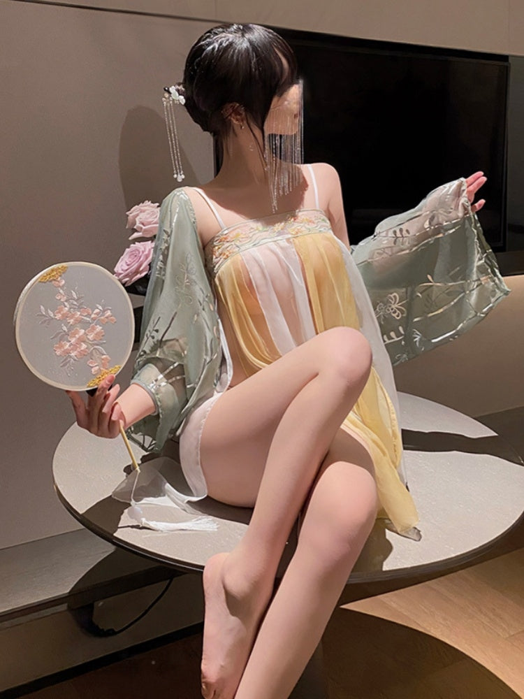 服高端汉服睡衣文胸套装午夜魅力性感内衣 #7874