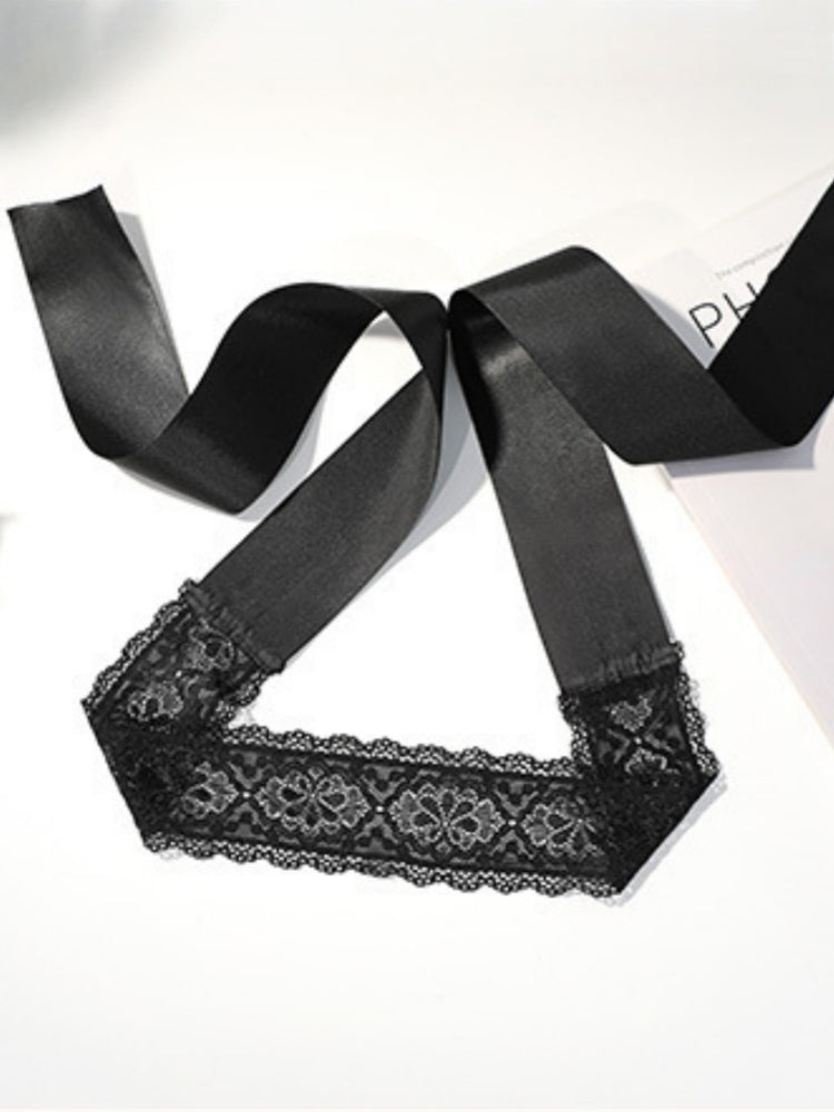 角色扮演情趣蕾丝眼罩（黑/白）