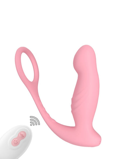Remote-Controlled Anal Prostate Massager With Cock Ring