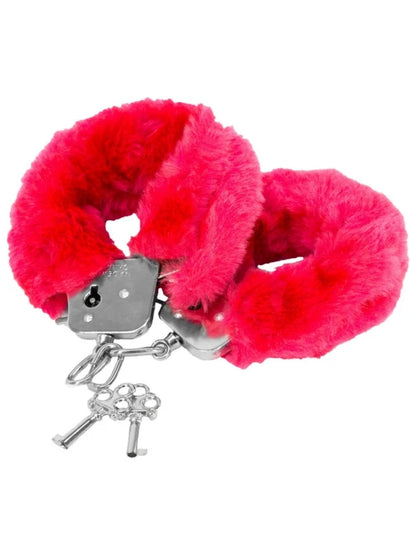 Tender Cuffs Furry Handcuffs - Red