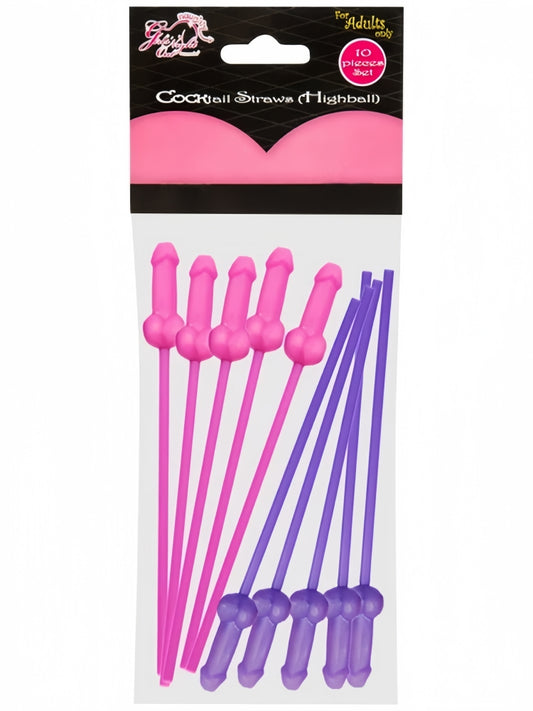 Girls' Night Out Highball Cocktail Straws
