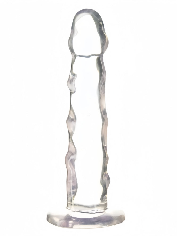 Pure Love® - Dildo with Ultra-Raised Ridges & Suction Cup - Clear - 7 In.