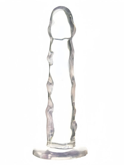 Pure Love® - Dildo with Ultra-Raised Ridges & Suction Cup - Clear - 7 In.