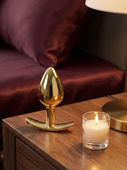 Luxury Mirror-Polished Metal Anchor Plug / Medium
