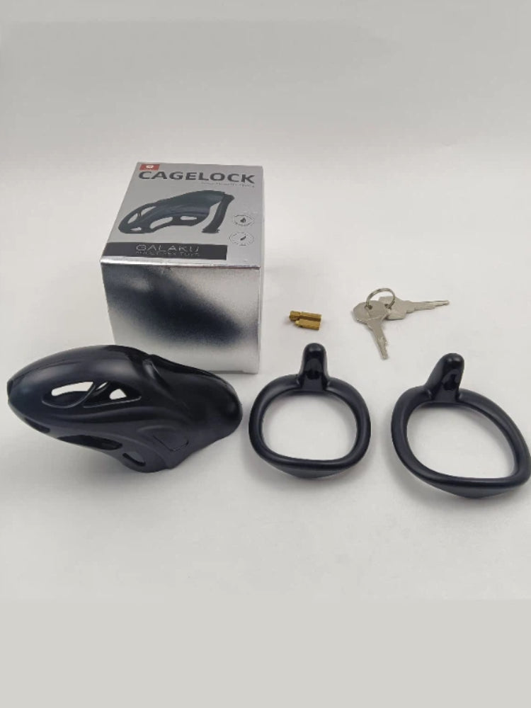 GALAKU Male Light weight Chastity Cage /Black
