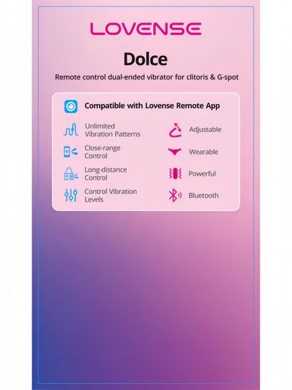 LOVENSE - Dolce Bluetooth Adjustable Dual Vibrator