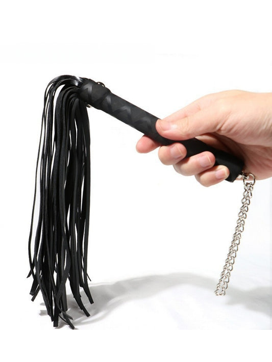 Leather Tassel Whip / Black