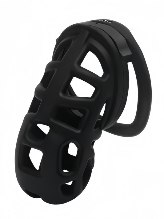Chastity Cage with Embedded Lock Cylinder / Black